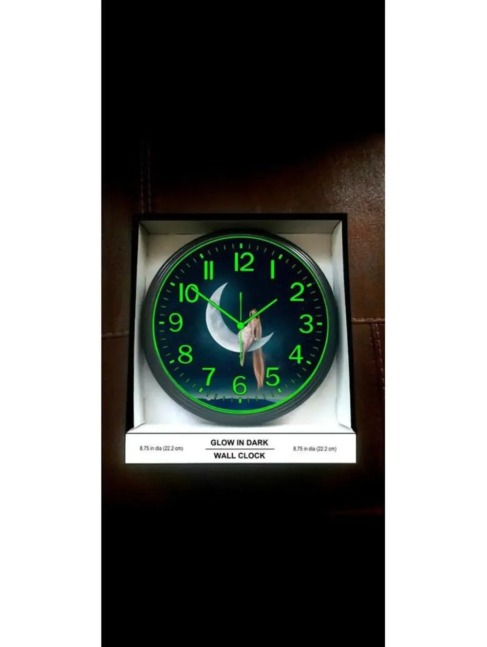 Glow in the Dark Wall Clock Cat Fairy Mystikal Angel Glow Clock